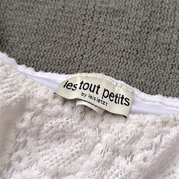 Les Tout Petits by Lois Letzt Off The Shoulder Lace Top Size 7 Kids - Picture 2 of 6